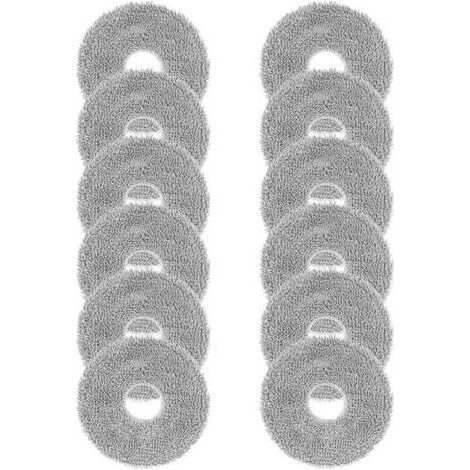 Lot de 12 lingettes pour robot aspirateur Dreame X50 / X40 / L20 Ultra Complete, L50 / L40 / X30 / L10 / L10s Pro Ultra, Xiaomi X20 Pro/Max, accessoire de serpillère en microfibre réutilisable et (1/5)