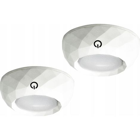 Lot 2 lampes LED sous-meuble piles 4000K Polux 311122 (1/2)