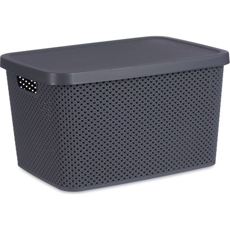 Kunststoffkorb mit Deckel, Organizer, 19 l (1/3)