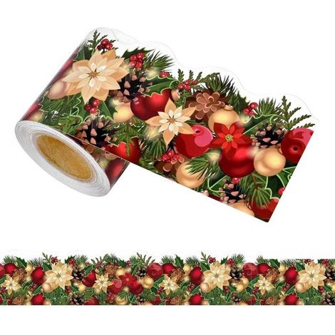 2 Christmas Border Stickers - Festive Decorative Adhesive Stickers (1/5)