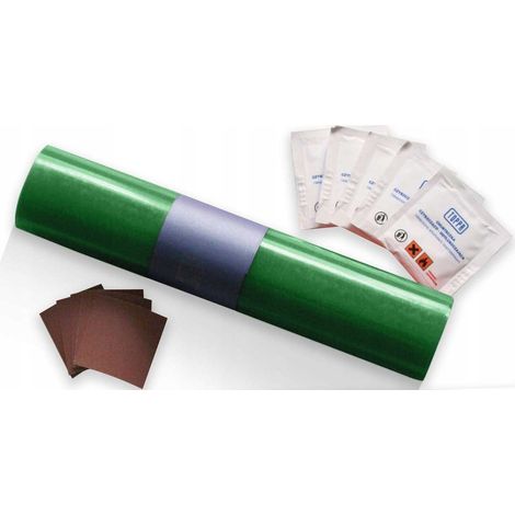 Kit de reparación de lona 220x32cm VERDE