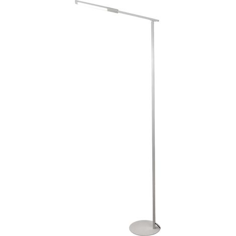 Ideal - Lampadaire Led Blanc Orientable En Métal H.130 Cm Fabas Luce - Lumière Led 10W Intégrée Cct (3000K 4000K 5000K 6000K) (1/4)
