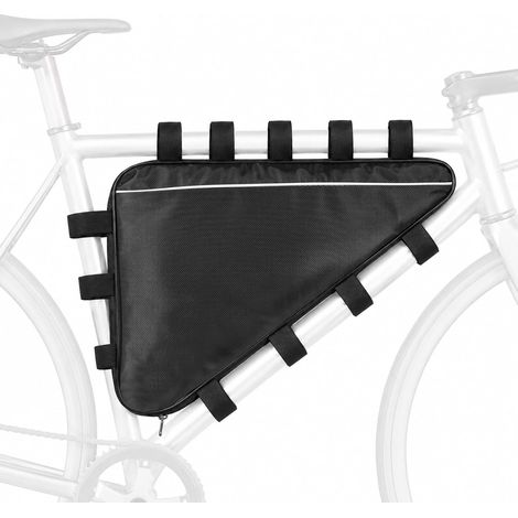 Dreieckige Rahmentasche für Fahrrad, Elektroroller, MTB, E-Bike-Akku, dreieckige Aufbewahrungstasche, wasserdichte vordere Lenkertasche für Telefon, Geld, Werkzeug, Mini, 39 x 34 x 26 x 8 cm (1/5)