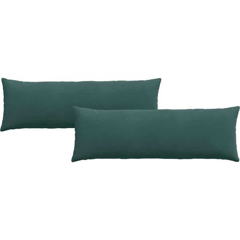 Maison Exclusive - Cuscini da Divano 2 pcs Verde Scuro 120 x 40 cm