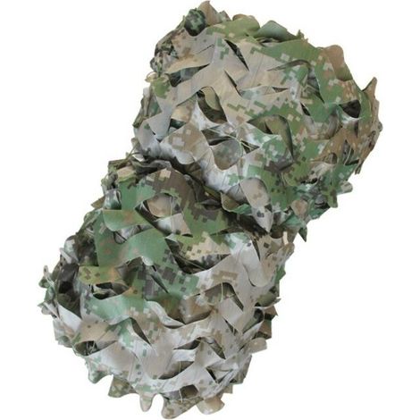 Voile d'ombrage Filet vert camouflage, filet camouflage 4x6m (1/5)