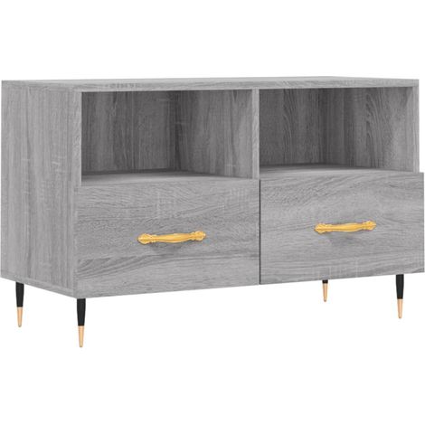 Mobile TV multimediale scaffale per televisione televisore buffet sala da pranzo soggiorno camera da letto sonoma 80 x 36 x 50 cm derivati del legno grigio 020028466
