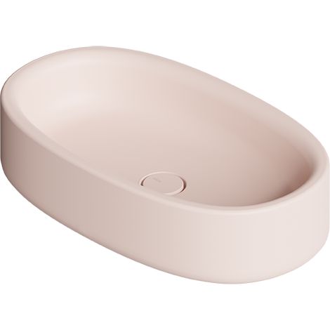 IDILLA vasque 60x35. Rose clair mat. Bonde. Sans Siphon