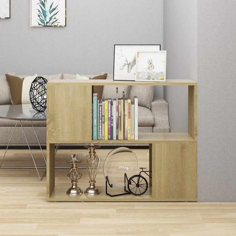809119 vidaXL TV Cabinet Sonoma Oak 80x24x63 cm Engineered Wood (1/5)