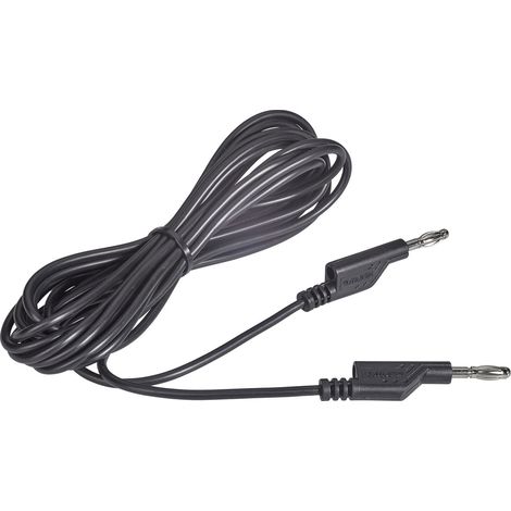 VOLTCRAFT MS5/SW Messleitung Lamellenstecker 4 mm Lamellenstecker 4 mm 5.00 m Schwarz 1 St. (1/3)