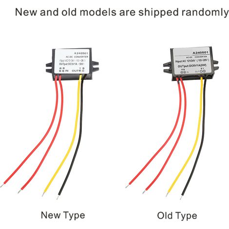 AC12V/24V auf DC5V Stromwandler (Kunststoffausführung) (1/5)