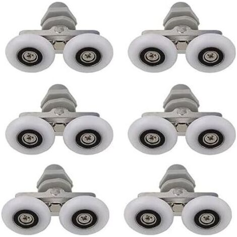 25mm Ruota Porta Doccia, 4pcs Rulli Porta Doccia Scorrevole, Foro di Vetro Di 10-14mm, Ruote Per la Porta della Doccia (1/5)