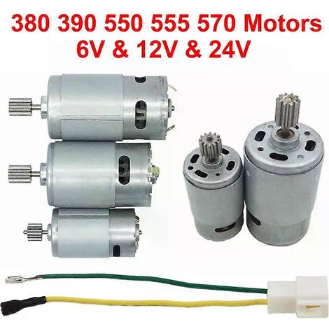 Compatible avec les moteurs de voitures électriques pour enfants 550 RS390 RS380 12 6 24 DL555 10 dents 1 11000/13000/10000/12000/16000/23000 (1/5)
