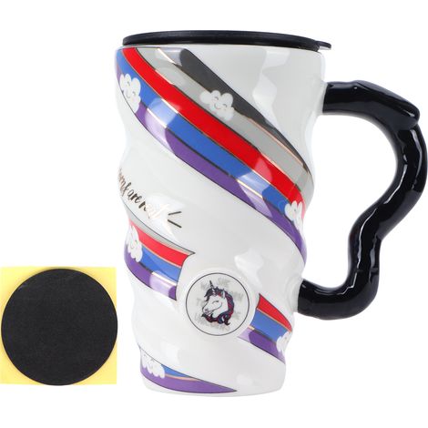 Tasse - Céramique - Avec Couvercle - 520 Ml - Pour Café Vin Thé - Bureau Maison Restaurant - 1 Pièce (1/5)