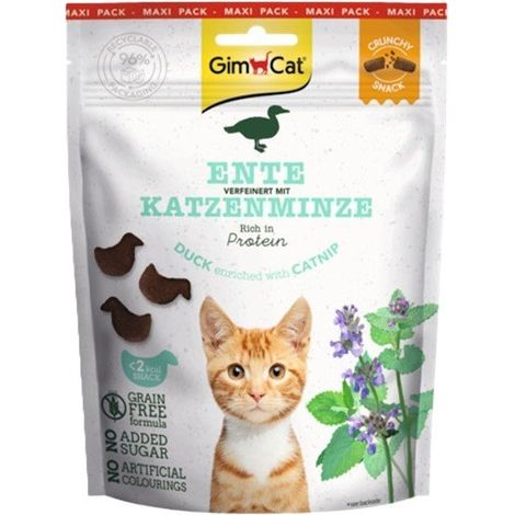 GimCat  Snack crujiente 50 g - Hierba gatera de pato 140 g