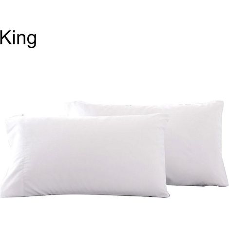 Lot de 2 taies d'oreiller unies pour lit king/queen, décoration pour la maison et la chambre.