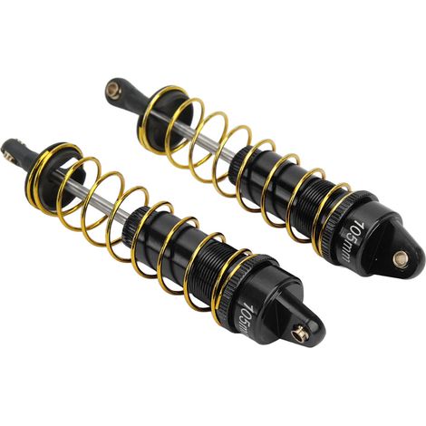 Zwei Sätze verstellbarer hydraulischer Stoßdämpfer für RC-Cars im Maßstab 1:10, Federstoßdämpfer-Set, 105-mm-Stoßdämpfer, schwarz. (1/5)