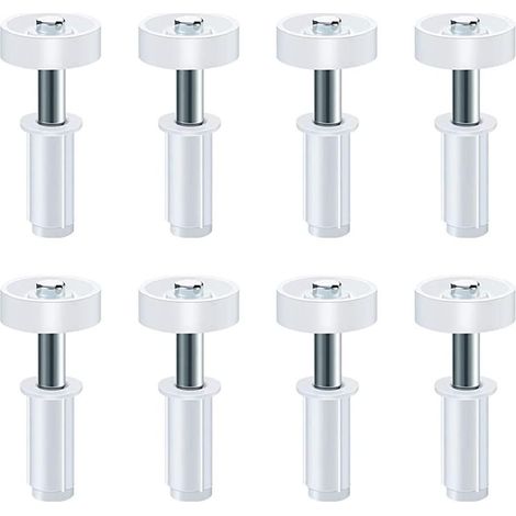Lot de 8 roulettes de guidage en acier au carbone pour portes de placard à 2 vantaux, pièces de rechange pour portes de placard de 4,5 cm d'épaisseur. (1/5)