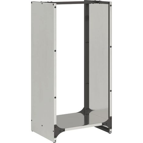 Portant de bois de chauffage 40x30x80 cm acier inoxydable CFW91955 (1/5)
