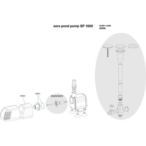 Sera Pond SP 1500 Pompa - Confezione 1 Pezzo - ACCESSORI Acquari (1/2)