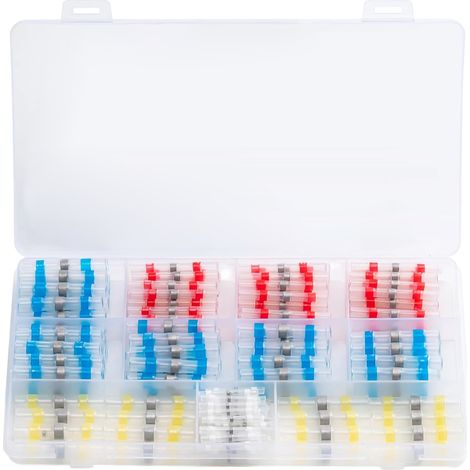 Verbindungsstücke, Satz mit 210 Druckverschraubungen mit hitzebeständigen Schrauben, wasserdichte Kabelverbinder 10-26 AWG, 4 Arten von wasserdichten Druckverschraubungen für Fahrzeuge, Schiffe und Bo (1/5)
