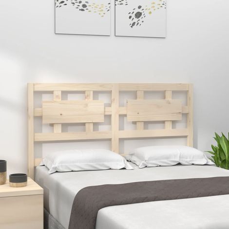 Bed Headboard 125.5x4x100 cm Solid Wood Pine vidaXL (1/5)