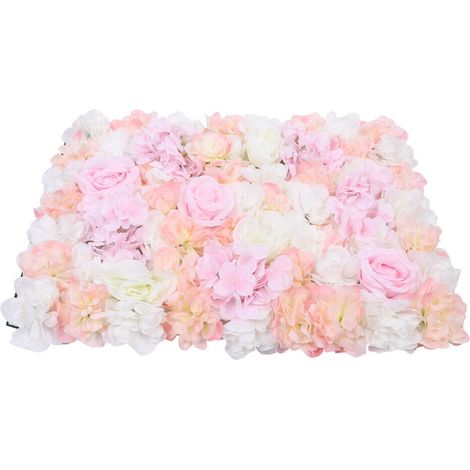 10X Künstliche Blumenwand Rosenwand Seidenblume Bühnendekor DIY Hochzeit Bühnendekor Hintergrunddekor 40x60cm (1/5)