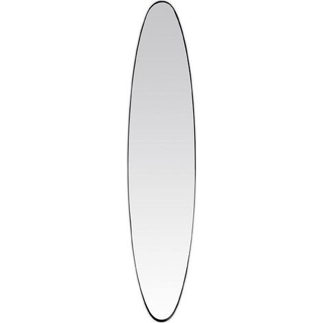Miroir ovale aux bords fins noir 24x118cm (1/3)