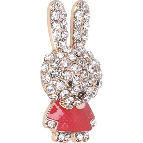 Lot de 5 autocollants lapin à faire soi-même - Fabrication soignée, aspect mignon, petite taille, décoration pour pince à cheveux, lapin rouge.