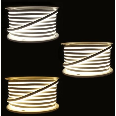 Silamp – Néon flexible LED 220V 50M 120LED/m – Blanc froid 6000K – IP65 résistant à l'eau – Éclairage décoratif intérieur et extérieur (1/5)