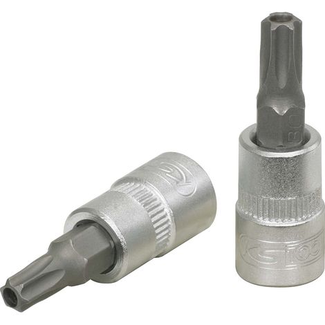 Douille tournevis TORX 25 percé - 1/4'' - CHROMEmat
