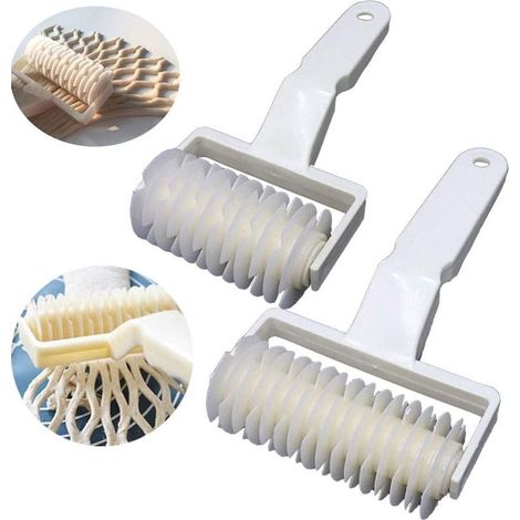 Rotella per pasta a forma di diamante, mattarello per pizza a griglia, mattarello creativo per impasto del pane, rotella per biscotti e torte, utensile da cucina per pasticceria, in plastica, 2 misure (1/5)