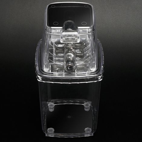 Tragbarer 1,25-Liter-Eiscrusher mit Handkurbel zum Selberbauen für Zuhause, Outdoor und Camping – Transparent (1/5)