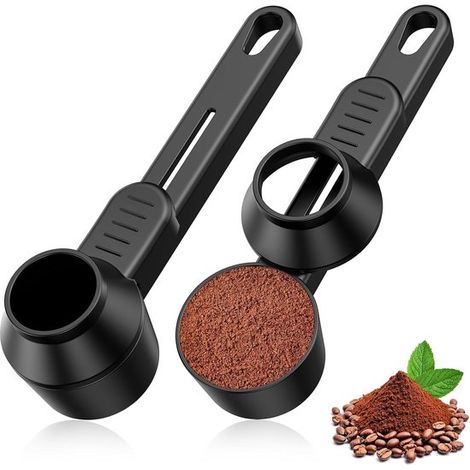 Cucchiaini dosatori 2 in 1, 2 pezzi, 15 g, cucchiai dosatori a prova di perdite, per caffè e uso in cucina: per preparare il caffè, cucinare e misurare. (1/5)