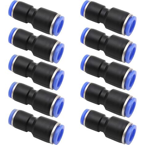 Gerade pneumatische Anschlüsse, 6 mm bis 8 mm, 10 Stück, pneumatische Anschlüsse, Luft-Druck-Anschluss