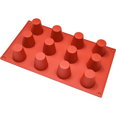Molde de silicona semicircular en forma de cono, herramienta para hornear - 12 conos