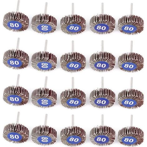Roues à lamelles, 20Pcs 32 x 10 x 3.2mm Jeu de Disques de Ponçage Abrasif pour Outils Rotatifs électriques (1/4)