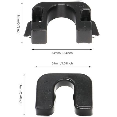 1x Supports de Fixation Clips pour Étagère Arrière Attache Plage Arriere Compatible avec Ford Fiesta MK7MK8 Focus B-Max C-Max Peugeot Citroën C3 DS3 015532109E 1539663 8795EN 8A61-46698-AA 8A6146698AA (1/5)
