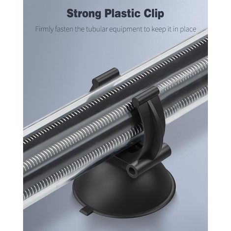 Lot de 12 Ventouses pour Chauffage d'Aquarium Clips de Fixation pour Tube Éclairage LED et Thermostat Support Ventouse Noir pour Tube de 28 mm Accessoires de Pompe à Air et Filtre
