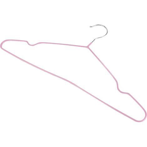 Stabiler Kleiderbügel mit rutschfester Kunststoffbeschichtung, für Jacken und Hosen, Größe XL (40 x 20 cm), lila – 1 Stück (1/3)
