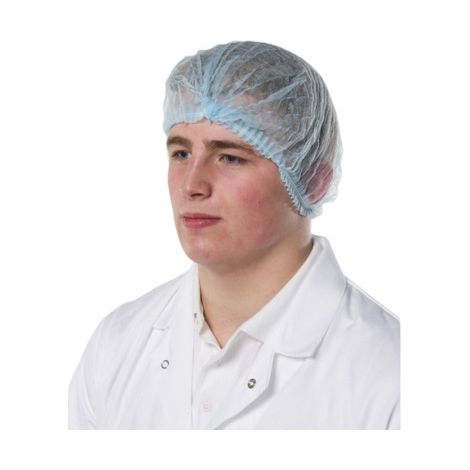 Charlotte cheveux Jetable bleue en Polypropylène, taille Unique, pour pour Industrie alimentaire ( Prix pour Boîte de 100 )