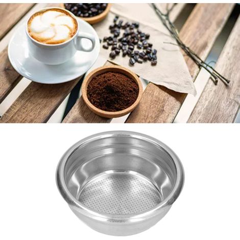Panier Filtre à Café 58mm en Acier Inoxydable, 2 Tasses, pour Machine Café Semi-Automatique