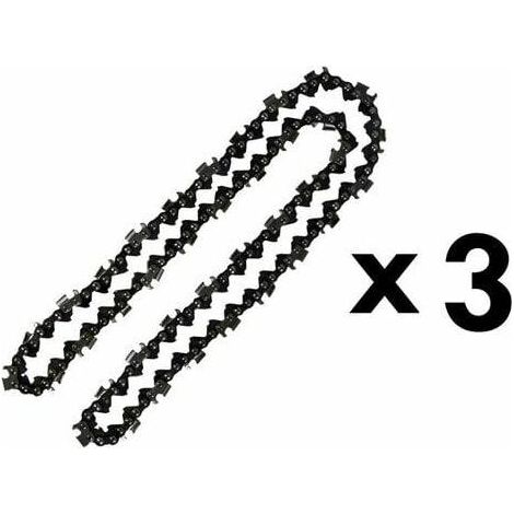 3 Chaines 76 Maillons Tronçonneuse Coupe Bois (1/4)