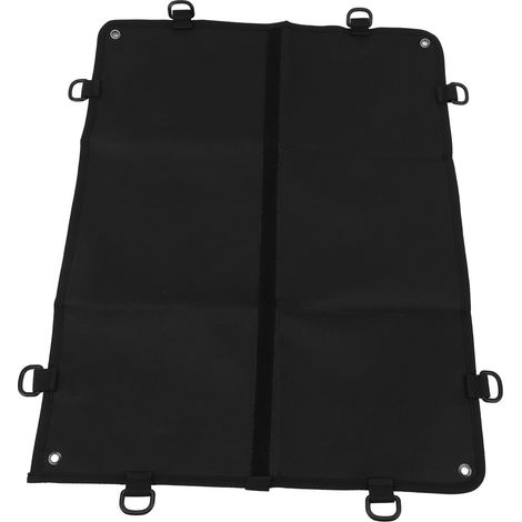 Présentoir mural pour écussons, en nylon noir, avec surface auto-agrippante. (1/5)