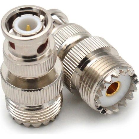 Adaptateur coaxial RF SO239 PL-259 UHF femelle vers BNC mâle (1/5)