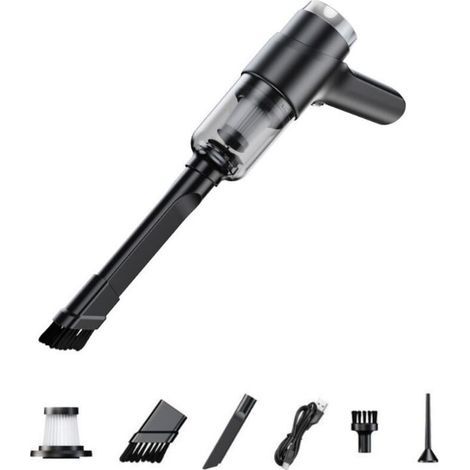 Kabelloser Handstaubsauger, 4-in-1-Autostaubsauger, leistungsstarker Mini-USB-C-Autostaubsauger mit 6500 Pa, wiederaufladbar, leicht und mit waschbarem Filter für Auto und Haushalt (1/5)