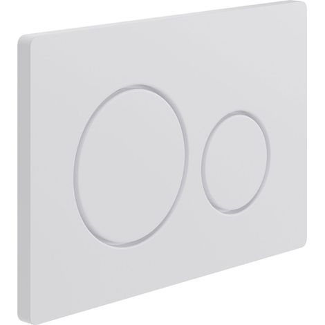 Signature Round Push Button Dual Flush Plate - White (1/2)