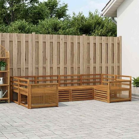 vidaXL Outdoor Sofa Set 6 pcs Natural Solid Acacia Wood (1/5)
