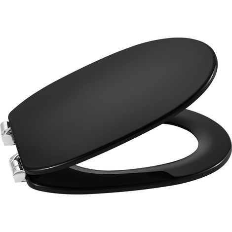 Abattant et couvercle de toilette SUPRALIT® avec siège rembourré CARMEN - ROCA Couleur : Noir (1/2)