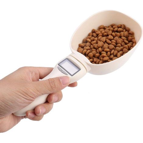 Cuillere Mesure Chien, Verre Doseur Croquette Chien, Pelle de nourriture pour animaux, Pelle pour Aliments Chiens, Cuillère de mesure électronique pour animaux de compagnie, pour chien de chat (1/5)
