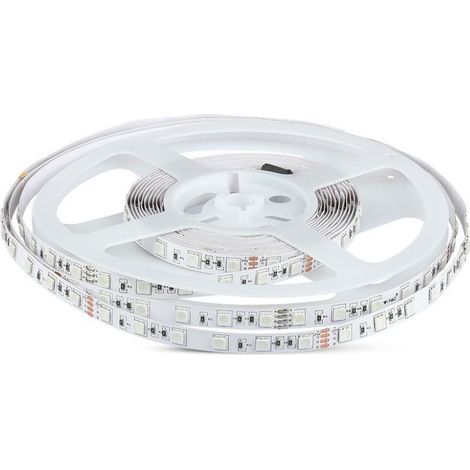 Tira LED V-TAC SMD5050 9W/m 5m 60 LED/m 24V Blanco Natural IP20 10mm